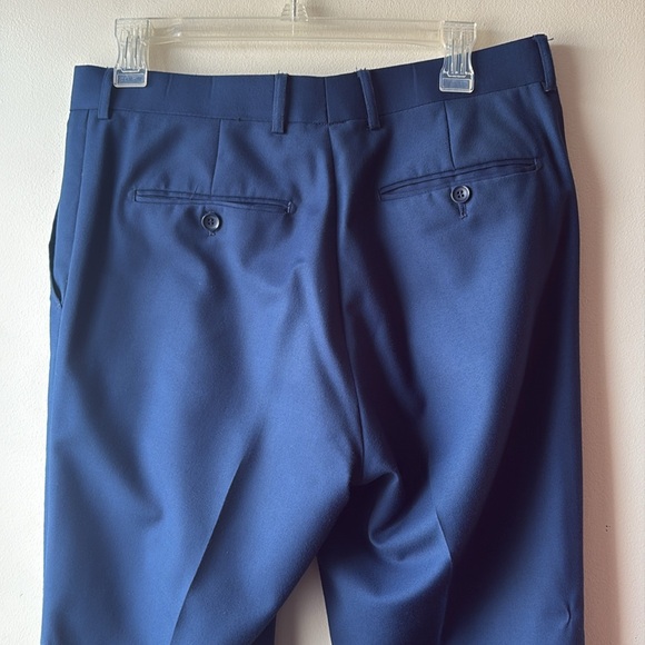 GIORGIO FIORELLI Two Button Suit Jacket Pants 38 Long Tall 32 French Blue - Picture 13 of 15